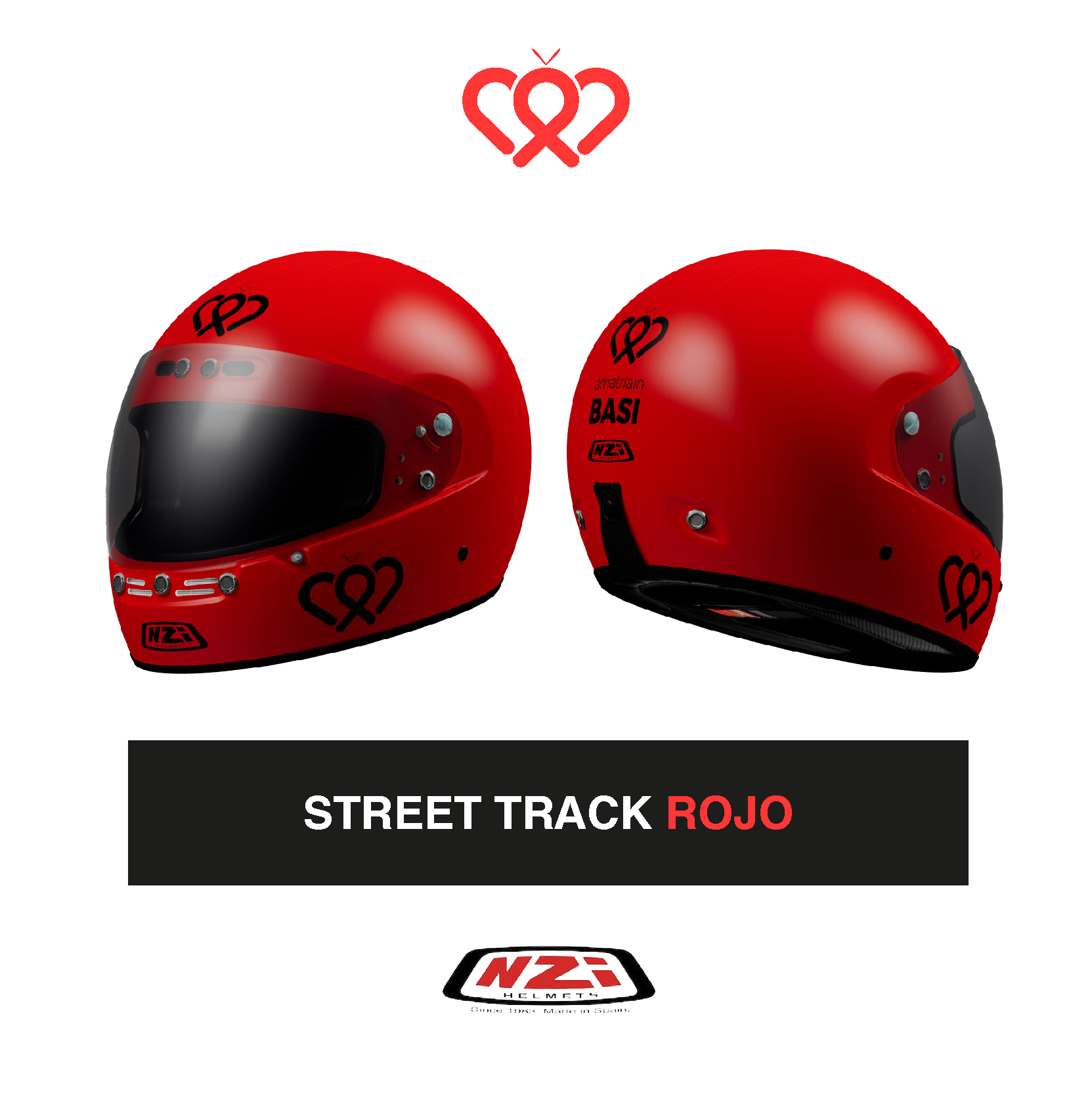 Casco Moto Rojo NZI - Amariain Basi